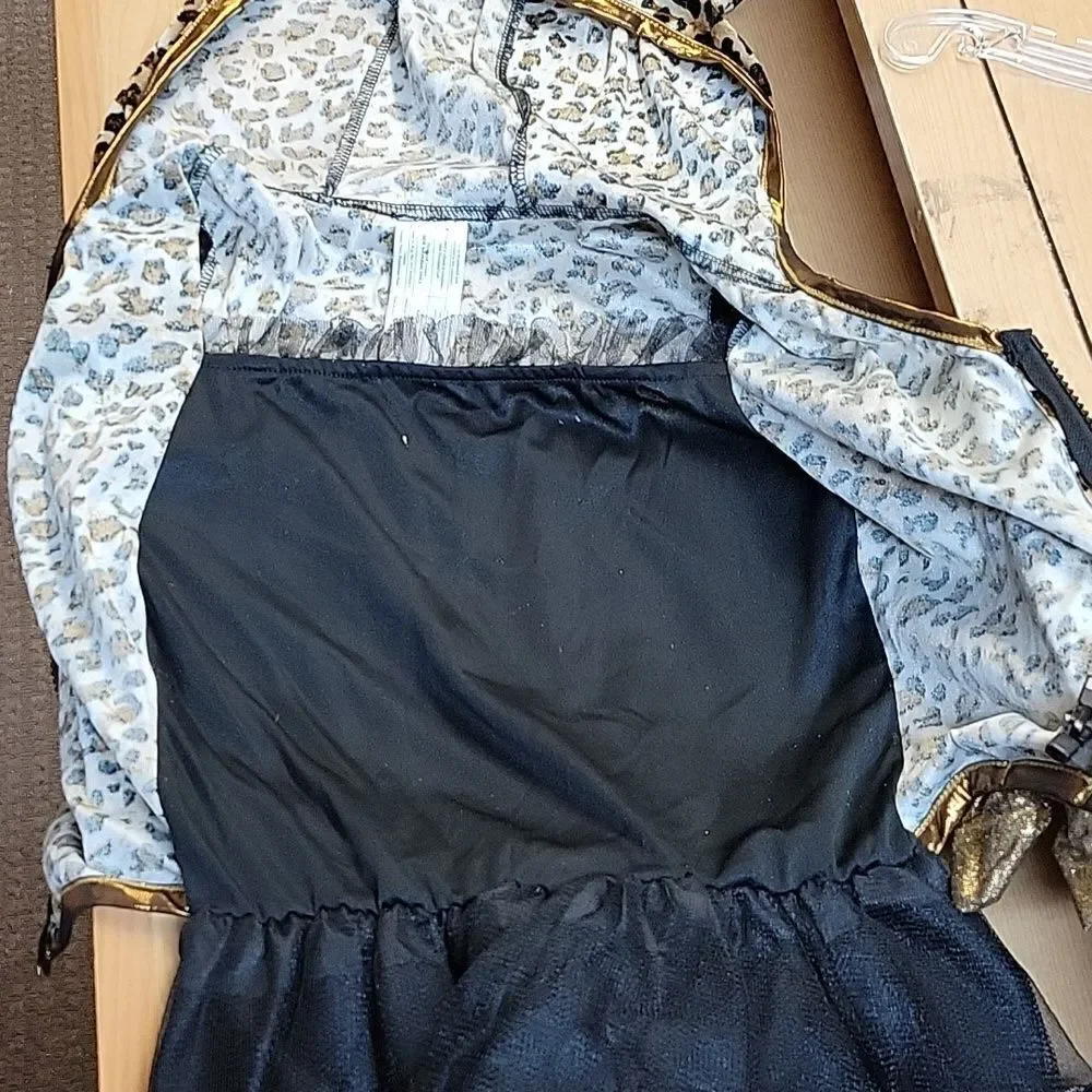 Cheetah Leopard‎ Halloween Costume Girls M 8-10 Dress Up Pretty Kitty